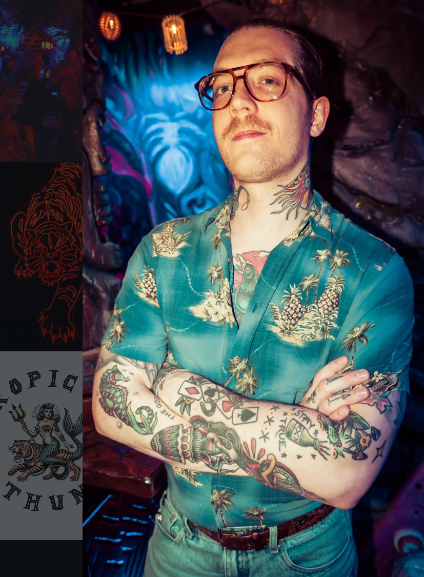 Tattooed bartender portrait